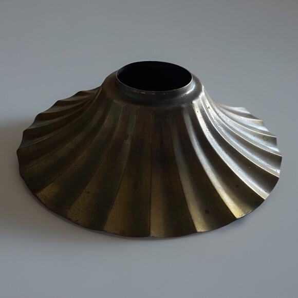 Vintage Pendant Light Shade 2.36"x8" Industrial Style Distressed Gold Tone Metal - Picture 1 of 4